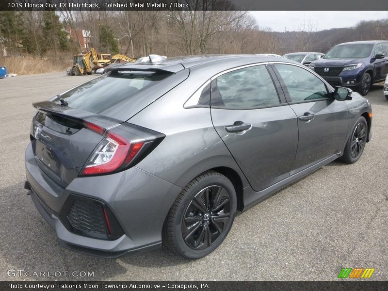 Polished Metal Metallic / Black 2019 Honda Civic EX Hatchback