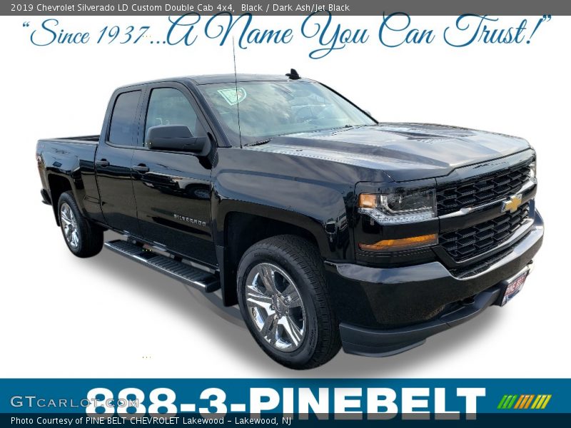 Black / Dark Ash/Jet Black 2019 Chevrolet Silverado LD Custom Double Cab 4x4