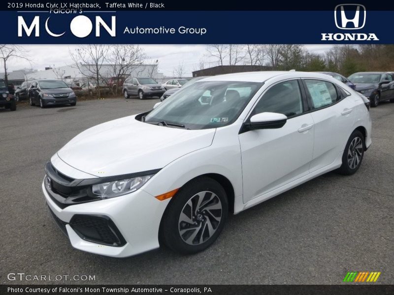 Taffeta White / Black 2019 Honda Civic LX Hatchback