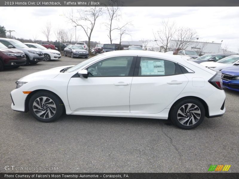 Taffeta White / Black 2019 Honda Civic LX Hatchback