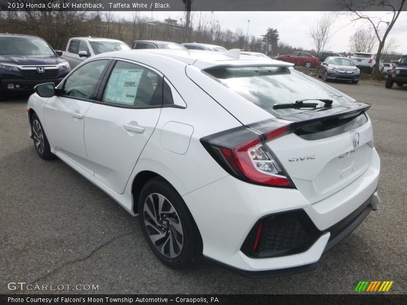 Taffeta White / Black 2019 Honda Civic LX Hatchback