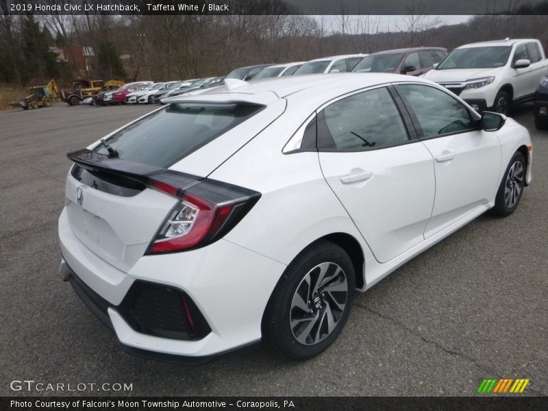 Taffeta White / Black 2019 Honda Civic LX Hatchback