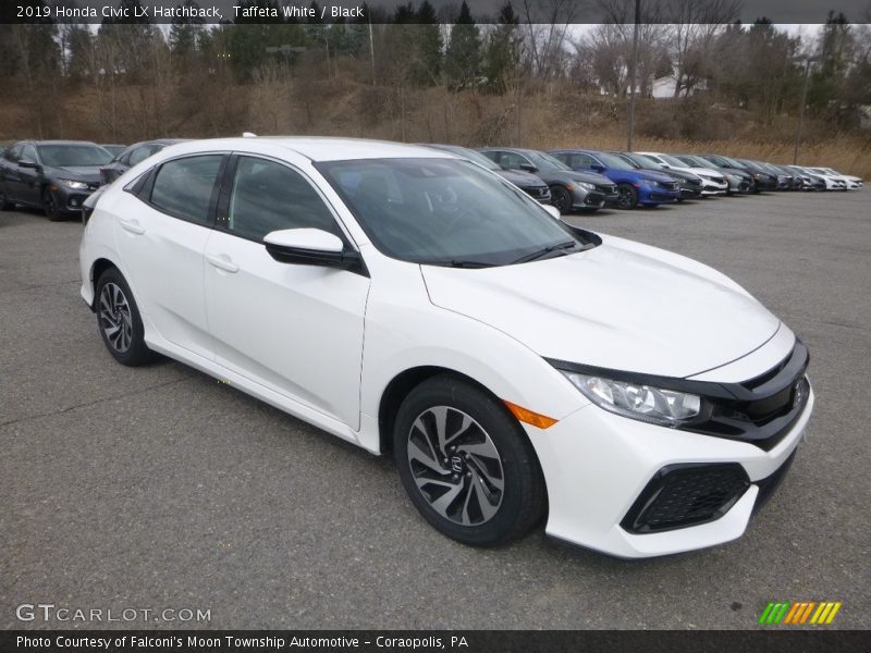 Taffeta White / Black 2019 Honda Civic LX Hatchback