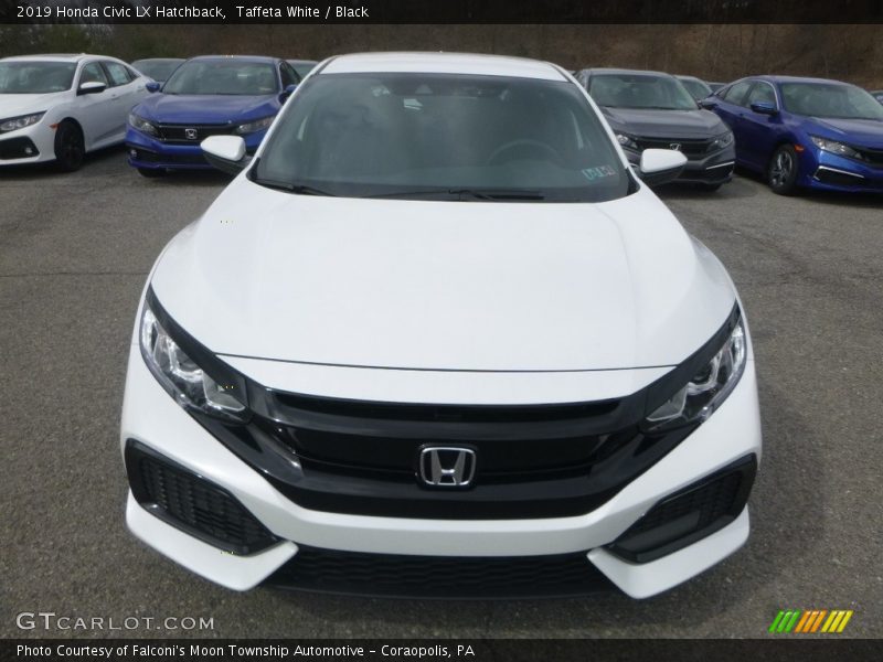 Taffeta White / Black 2019 Honda Civic LX Hatchback