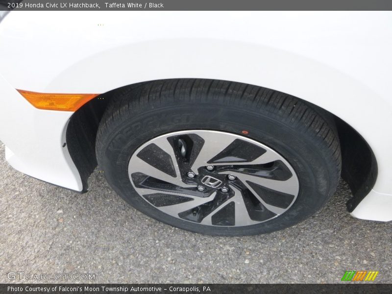 Taffeta White / Black 2019 Honda Civic LX Hatchback