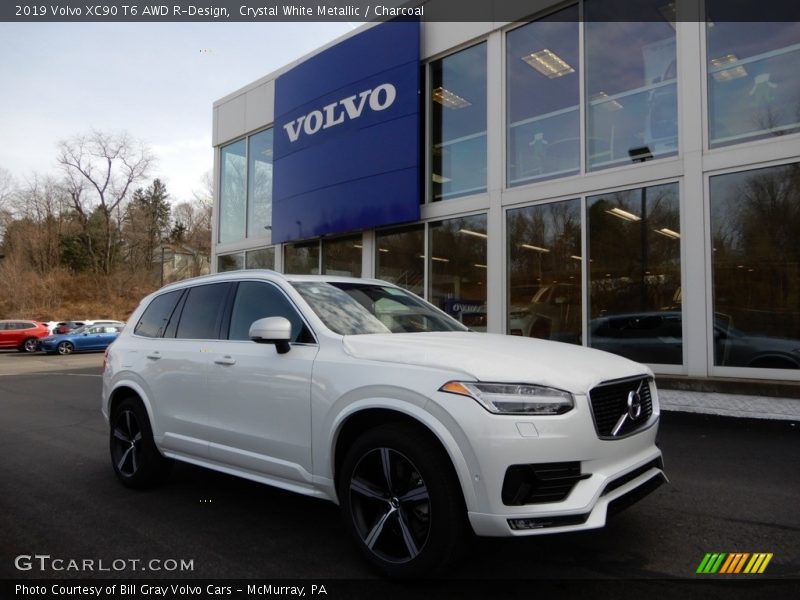 Crystal White Metallic / Charcoal 2019 Volvo XC90 T6 AWD R-Design