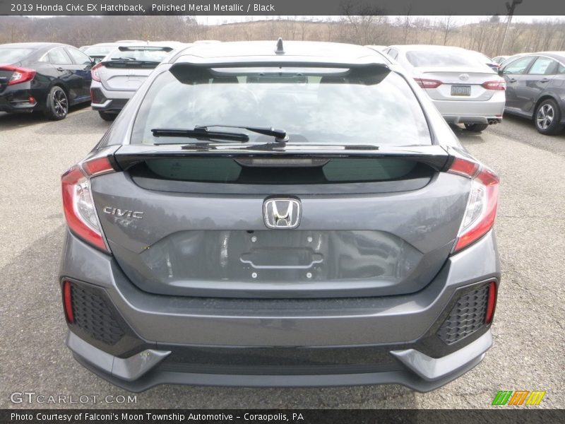 Polished Metal Metallic / Black 2019 Honda Civic EX Hatchback