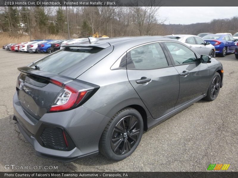 Polished Metal Metallic / Black 2019 Honda Civic EX Hatchback