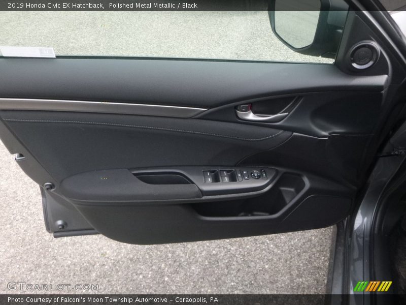 Polished Metal Metallic / Black 2019 Honda Civic EX Hatchback