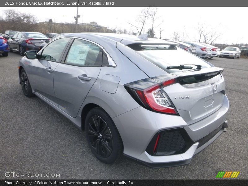 Lunar Silver Metallic / Black 2019 Honda Civic EX Hatchback