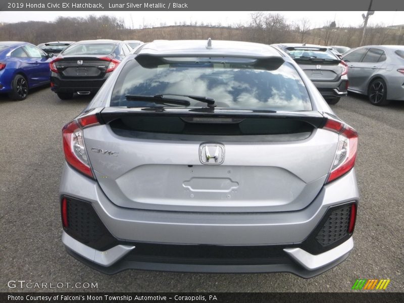 Lunar Silver Metallic / Black 2019 Honda Civic EX Hatchback