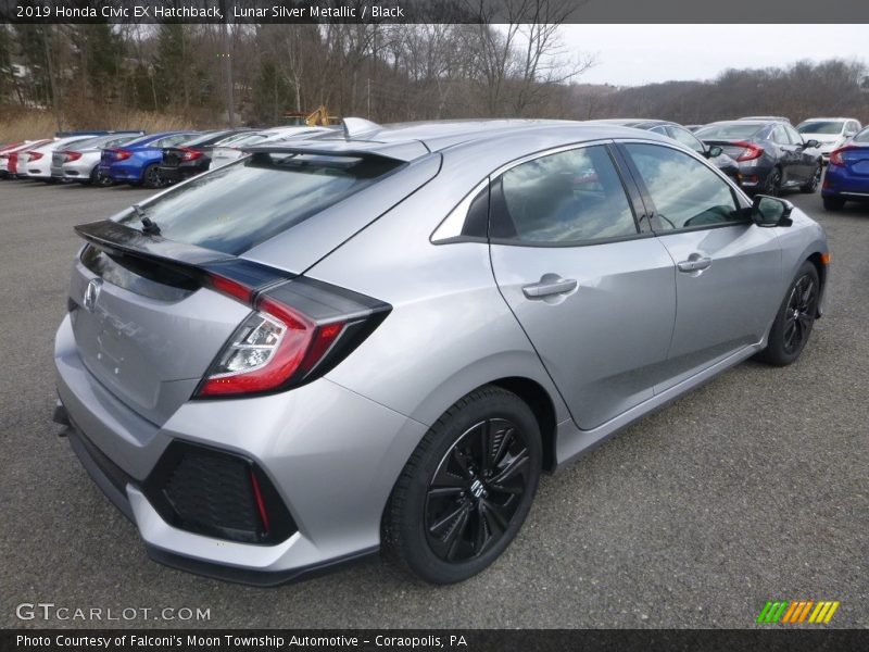 Lunar Silver Metallic / Black 2019 Honda Civic EX Hatchback