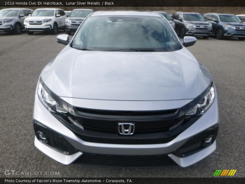 Lunar Silver Metallic / Black 2019 Honda Civic EX Hatchback
