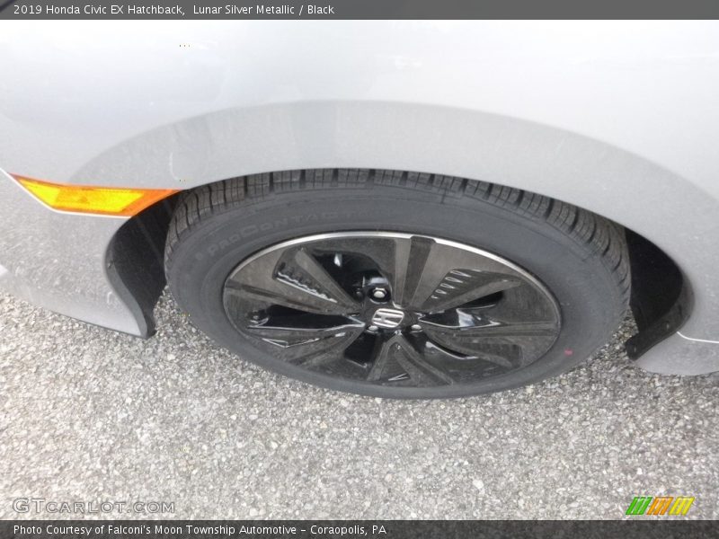 Lunar Silver Metallic / Black 2019 Honda Civic EX Hatchback