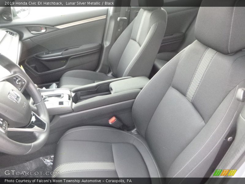 Lunar Silver Metallic / Black 2019 Honda Civic EX Hatchback