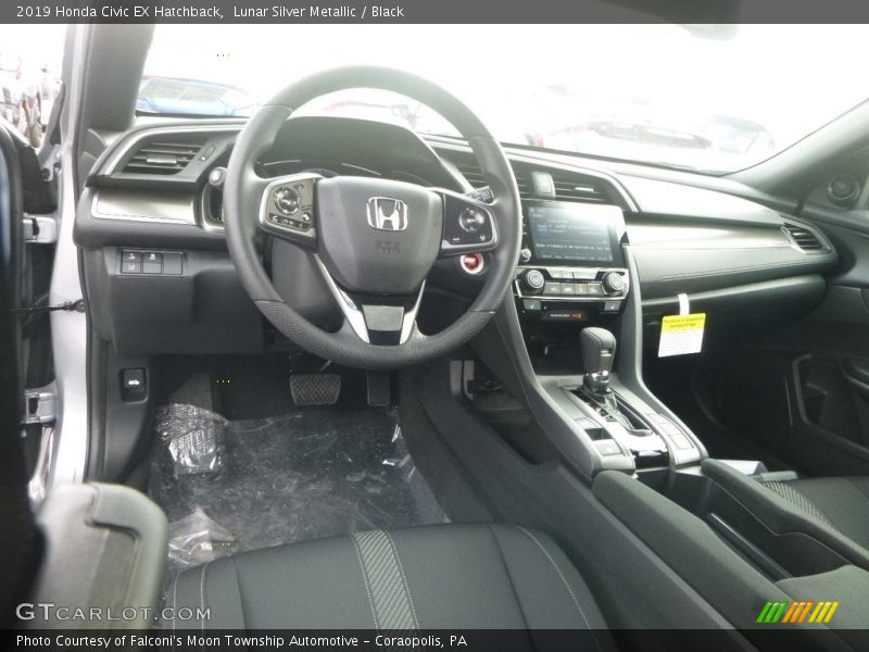Lunar Silver Metallic / Black 2019 Honda Civic EX Hatchback