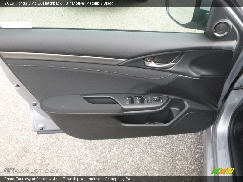 Lunar Silver Metallic / Black 2019 Honda Civic EX Hatchback