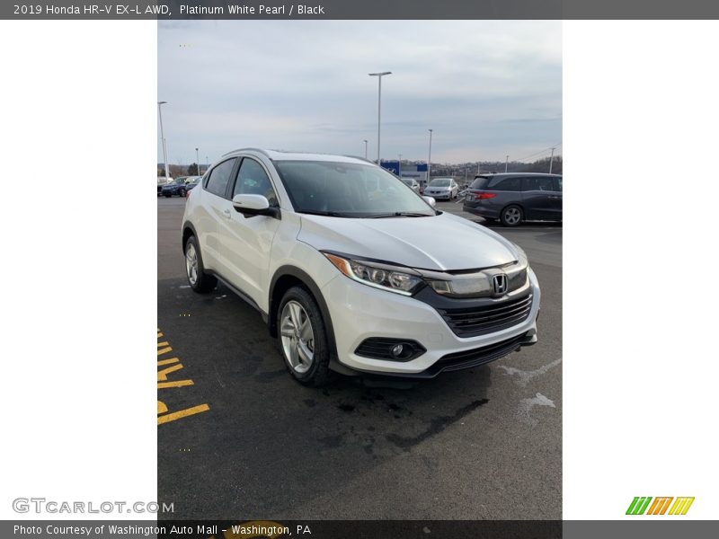 Platinum White Pearl / Black 2019 Honda HR-V EX-L AWD