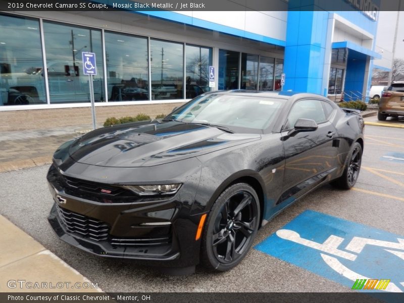 Mosaic Black Metallic / Jet Black 2019 Chevrolet Camaro SS Coupe