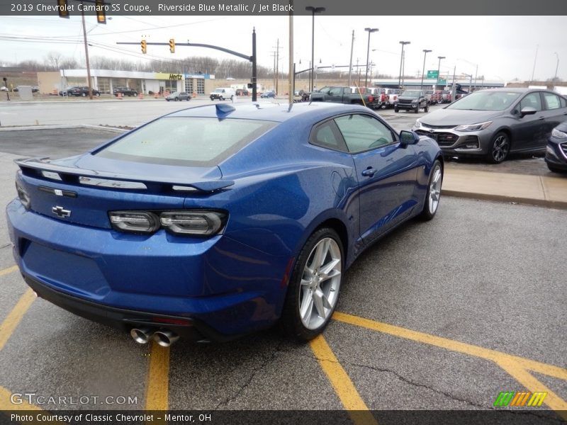 Riverside Blue Metallic / Jet Black 2019 Chevrolet Camaro SS Coupe