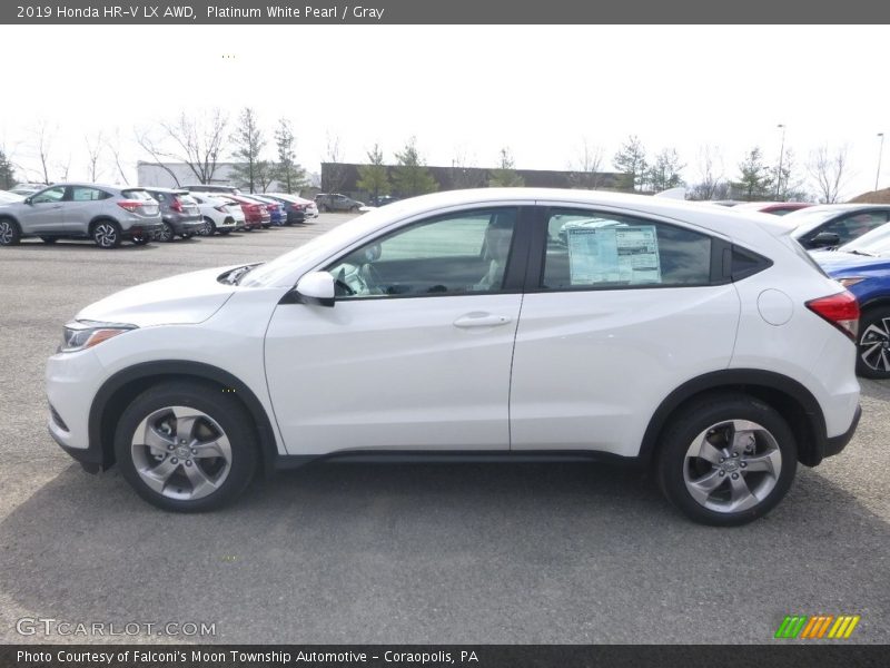 Platinum White Pearl / Gray 2019 Honda HR-V LX AWD