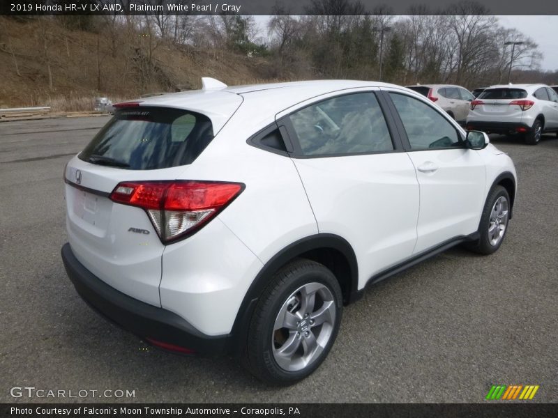 Platinum White Pearl / Gray 2019 Honda HR-V LX AWD