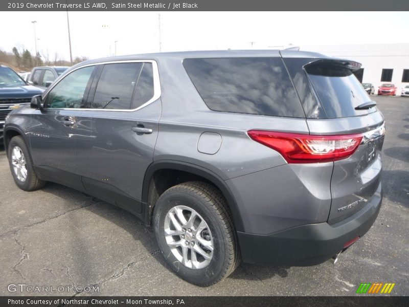Satin Steel Metallic / Jet Black 2019 Chevrolet Traverse LS AWD