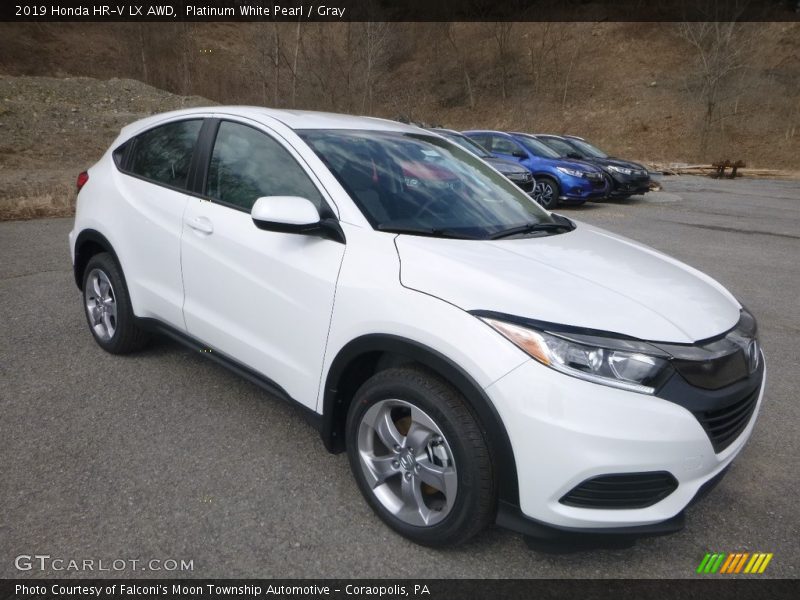 Platinum White Pearl / Gray 2019 Honda HR-V LX AWD
