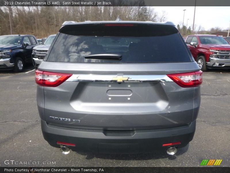 Satin Steel Metallic / Jet Black 2019 Chevrolet Traverse LS AWD