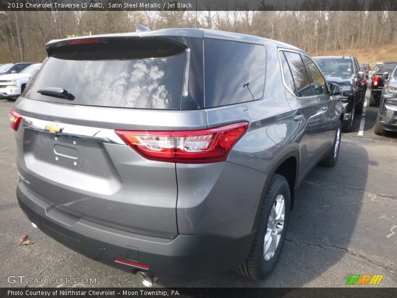 Satin Steel Metallic / Jet Black 2019 Chevrolet Traverse LS AWD