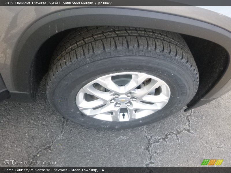 Satin Steel Metallic / Jet Black 2019 Chevrolet Traverse LS AWD