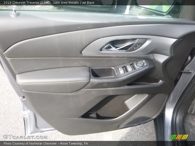 Satin Steel Metallic / Jet Black 2019 Chevrolet Traverse LS AWD
