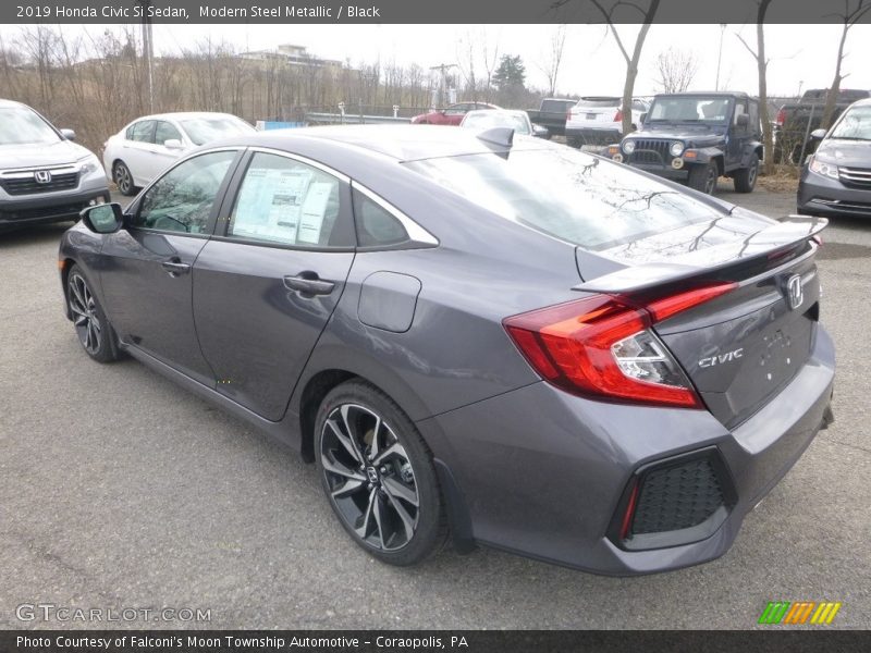 Modern Steel Metallic / Black 2019 Honda Civic Si Sedan