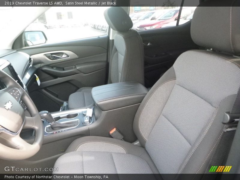 Satin Steel Metallic / Jet Black 2019 Chevrolet Traverse LS AWD