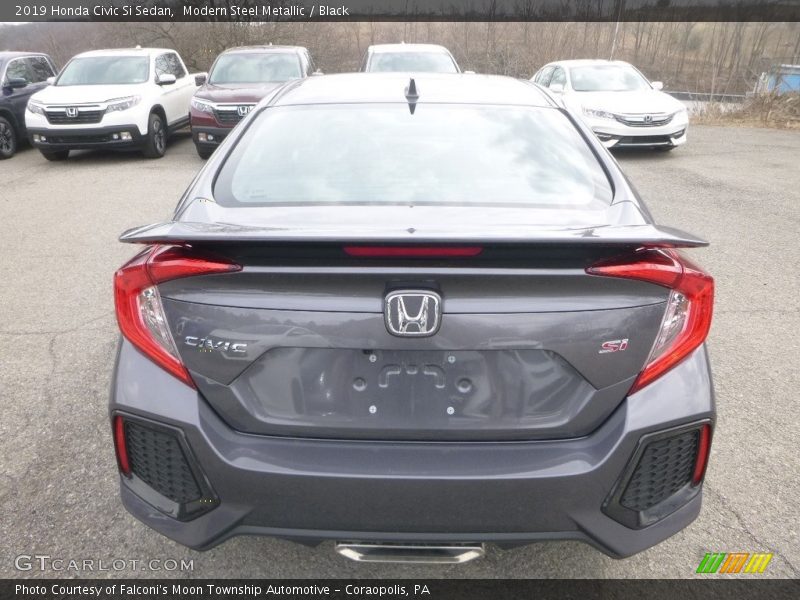 Modern Steel Metallic / Black 2019 Honda Civic Si Sedan