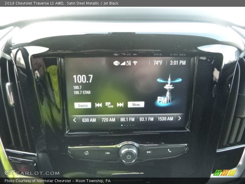 Satin Steel Metallic / Jet Black 2019 Chevrolet Traverse LS AWD