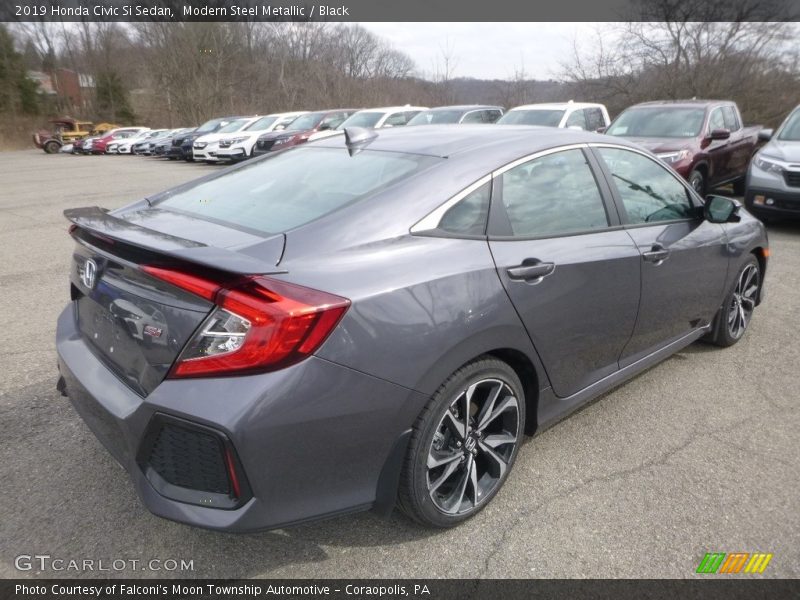 Modern Steel Metallic / Black 2019 Honda Civic Si Sedan