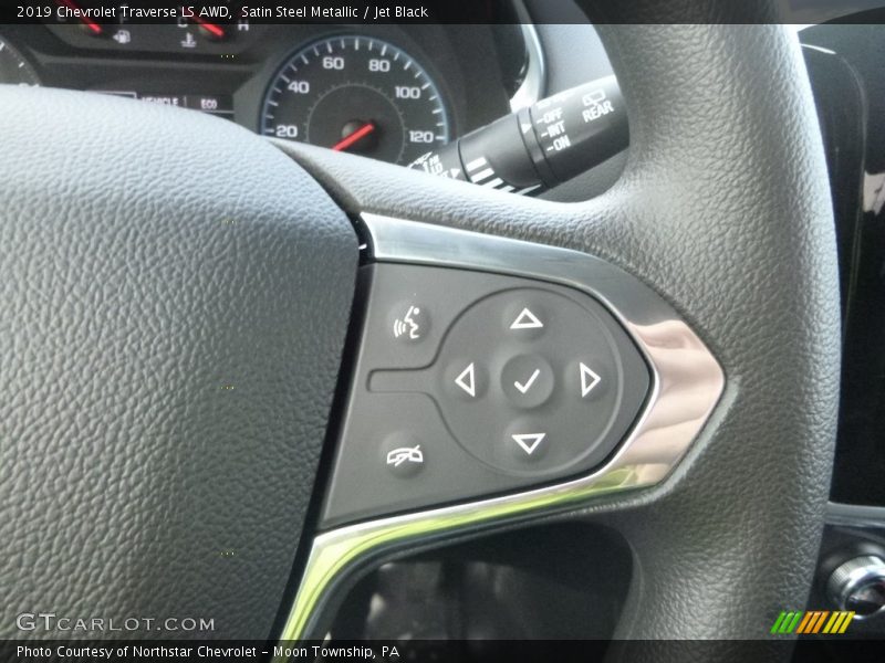 Satin Steel Metallic / Jet Black 2019 Chevrolet Traverse LS AWD