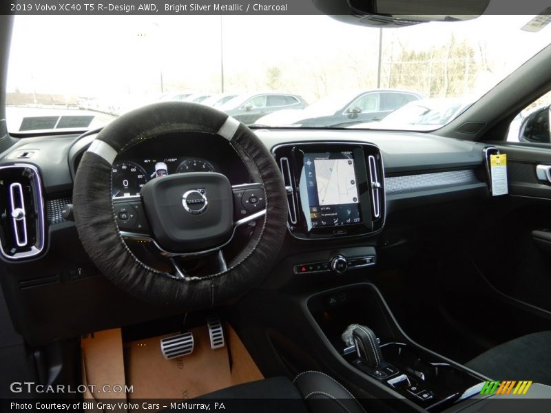 Bright Silver Metallic / Charcoal 2019 Volvo XC40 T5 R-Design AWD