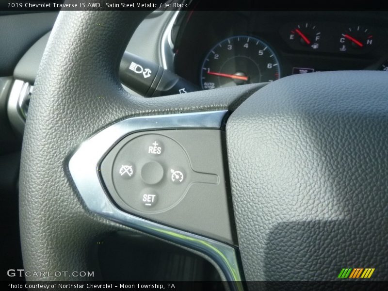Satin Steel Metallic / Jet Black 2019 Chevrolet Traverse LS AWD