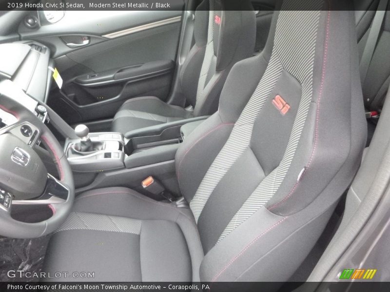 Modern Steel Metallic / Black 2019 Honda Civic Si Sedan