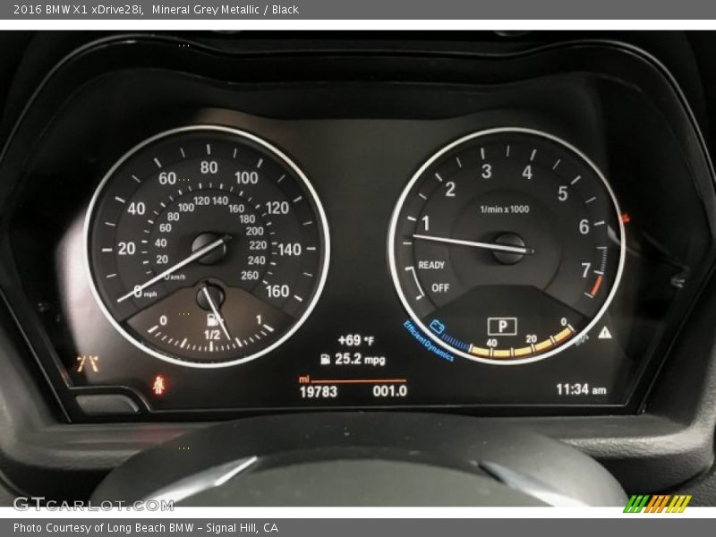 Mineral Grey Metallic / Black 2016 BMW X1 xDrive28i