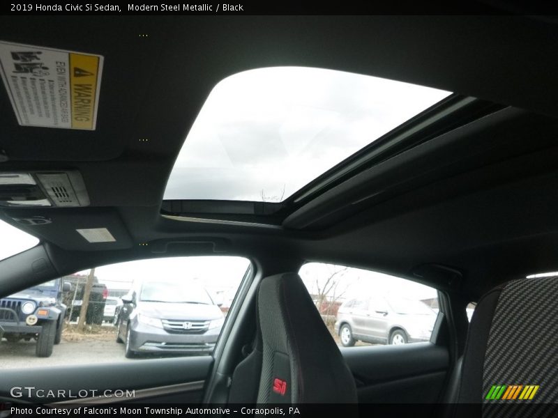 Modern Steel Metallic / Black 2019 Honda Civic Si Sedan