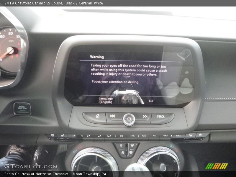 Black / Ceramic White 2019 Chevrolet Camaro SS Coupe