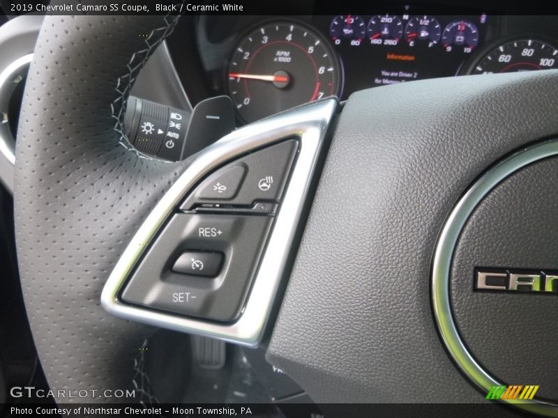 Black / Ceramic White 2019 Chevrolet Camaro SS Coupe