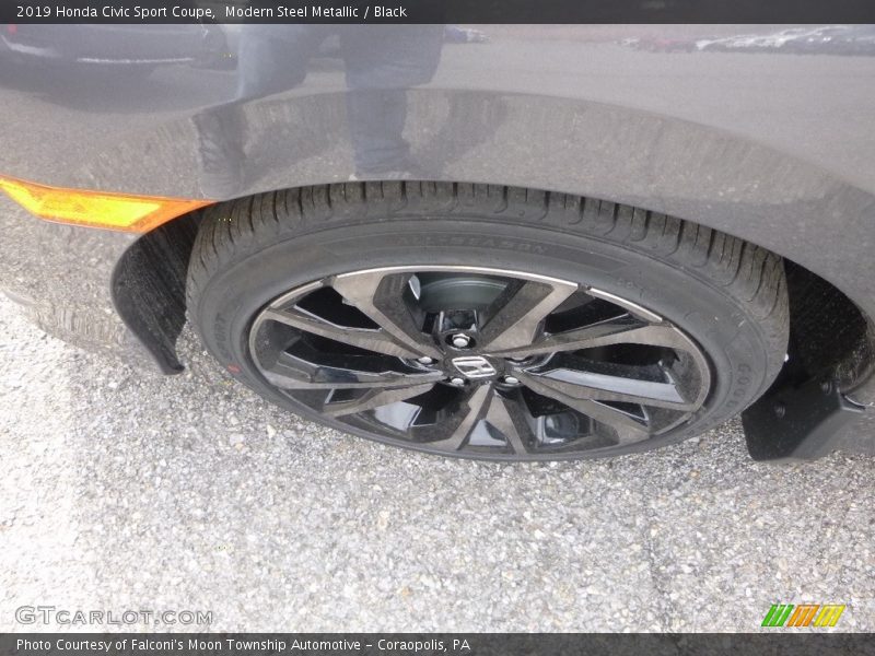 Modern Steel Metallic / Black 2019 Honda Civic Sport Coupe
