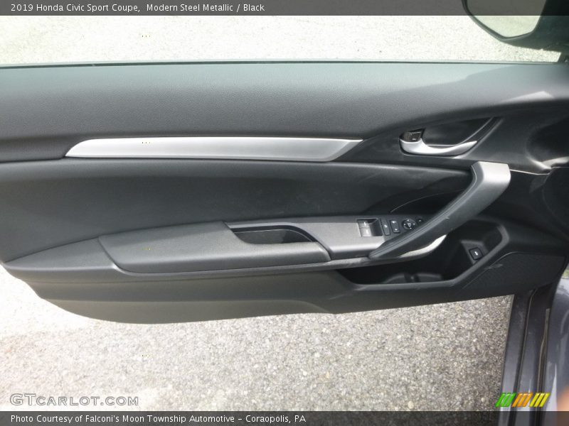 Modern Steel Metallic / Black 2019 Honda Civic Sport Coupe