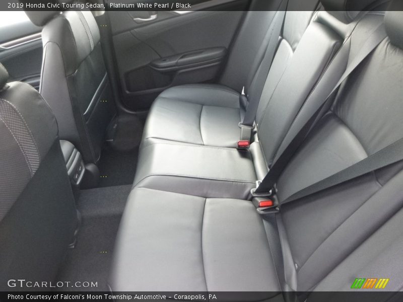 Platinum White Pearl / Black 2019 Honda Civic Touring Sedan