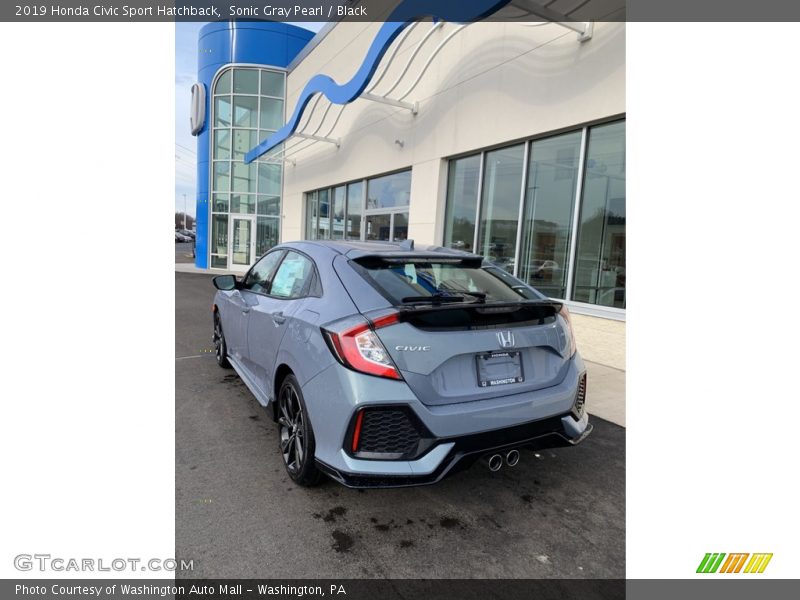 Sonic Gray Pearl / Black 2019 Honda Civic Sport Hatchback