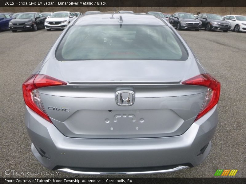 Lunar Silver Metallic / Black 2019 Honda Civic EX Sedan